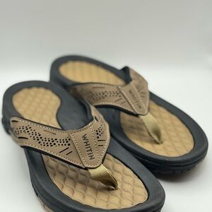 WHITIN Beige and Black Sandals - 11 (EU 44)